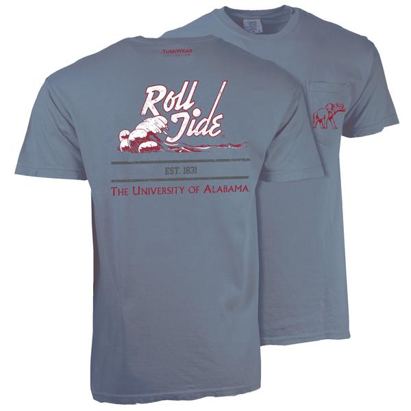 ROLL TIDE WAVE UA CC S/S TEE BLUE JEAN